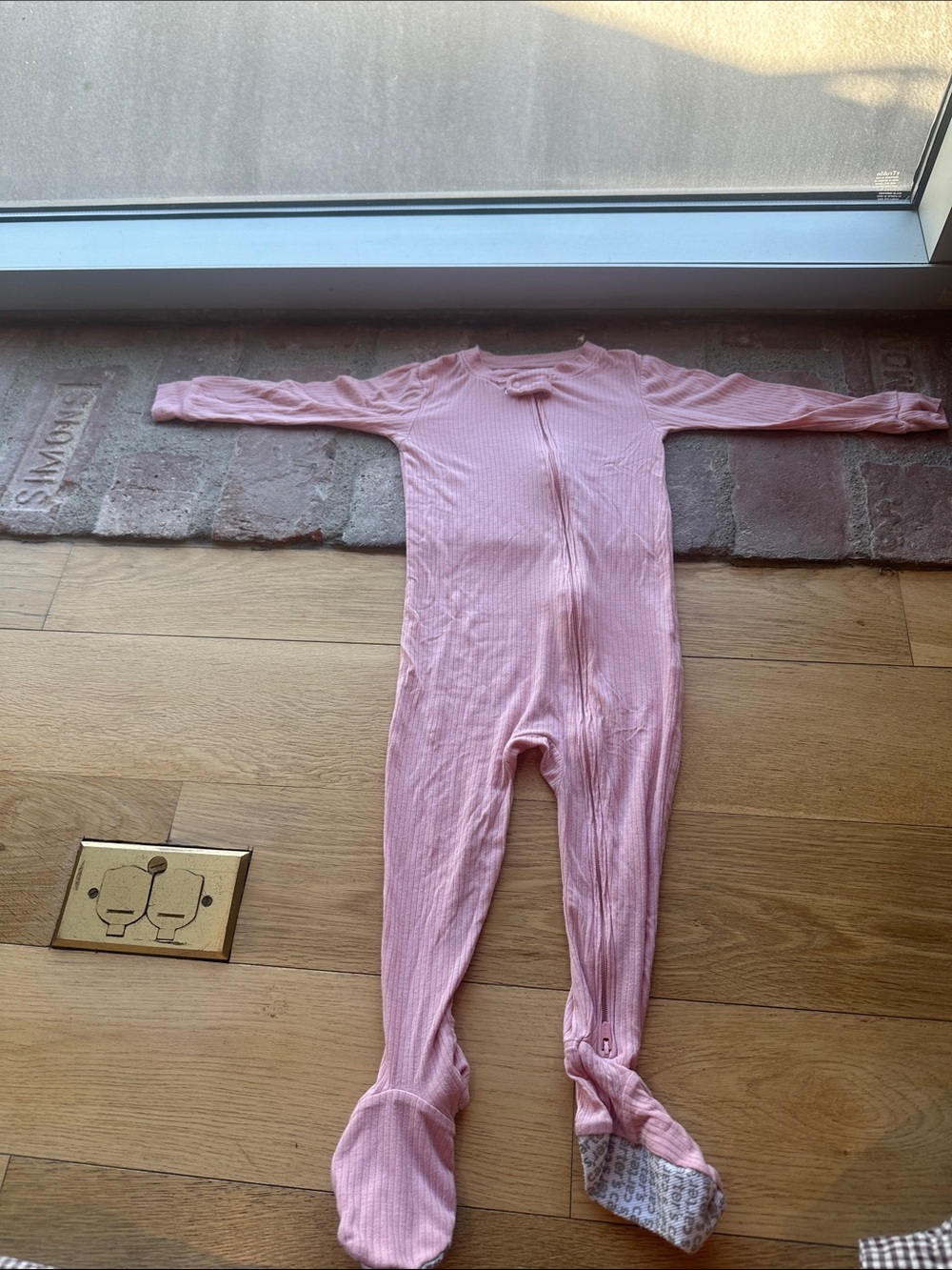 Carter's Purely Soft  Light Pink Ribbed Footed One-Piece Pajama